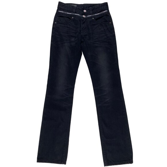 Dsquared2 Slim Straight Double Button Black Jeans mens size 29x32 - Picture 1 of 9